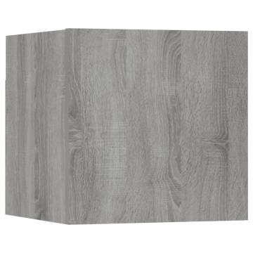 Wall-Mounted TV Cabinet - Grey Sonoma | Hipo Market