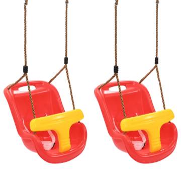 Baby Swings 2 pcs with Safety Belt - Red | HipoMarket