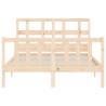 Solid Wood Bed Frame with Headboard 140x200 cm - Hipomarket