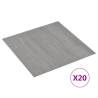 Self-Adhesive Flooring Planks - 20 pcs PVC Grey Stippled