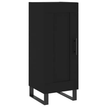 Stylish Highboard Black 34.5x34x180 cm Engineered Wood