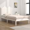 Bed Frame White Solid Wood Pine 75x190 cm Small Single Colour white Size 75 x 190 cm 