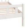 White Solid Wood Bed Frame 140x200 cm - Classic Design