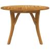 Garden Table Ø 110 cm Solid Wood Acacia - Hipomarket