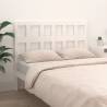 Stylish White Bed Headboard - Solid Pine Wood 145.5x4x100 cm