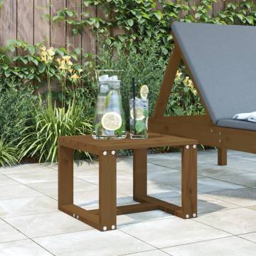 Garden Side Table Honey Brown - Solid Pine Wood 40x38 cm