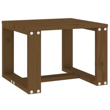 Garden Side Table Honey Brown - Solid Pine Wood 40x38 cm