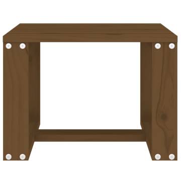 Garden Side Table Honey Brown - Solid Pine Wood 40x38 cm