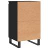 Stylish Black Sideboard - 40x35x70 cm Engineered Wood