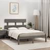 Grey Solid Wood Bed Frame 180x200 cm | Super King Size