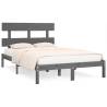 Grey Solid Wood Bed Frame 180x200 cm | Super King Size