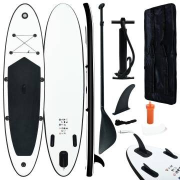 Inflatable Stand Up Paddle Board Set - Black & White