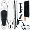 Inflatable Stand Up Paddle Board Set Black and White Colour black Size 390 x 81 x 10 cm 