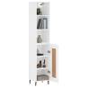 Stylish Highboard White 34.5x34x180 cm | Hipomarket UK