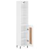 Stylish Highboard White 34.5x34x180 cm | Hipomarket UK