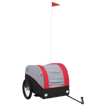 Bike Trailer Black and Red - 45 kg Iron | Hipo Market