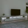 Modern TV Cabinet with LED Lights - Concrete Grey 290x36.5x40 cm