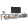 Modern TV Cabinet with LED Lights - Concrete Grey 290x36.5x40 cm