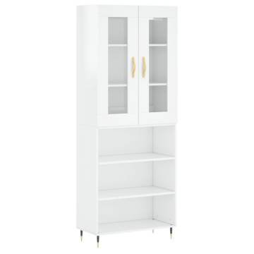 Elegant Highboard High Gloss White - Stylish Storage Solution