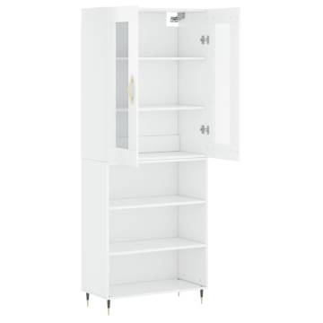 Elegant Highboard High Gloss White - Stylish Storage Solution