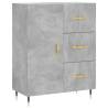 Stylish Highboard Concrete Grey - 69.5x34x180 cm