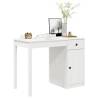 Stylish White Desk 100x50x75 cm - Solid Pine Wood