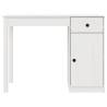 Stylish White Desk 100x50x75 cm - Solid Pine Wood