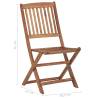 Folding Outdoor Chairs Set of 4 - Solid Acacia Wood