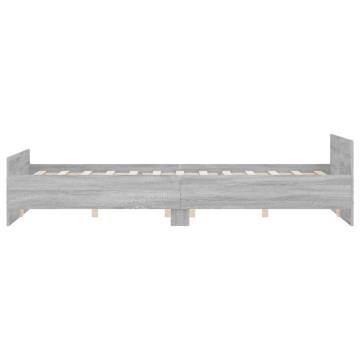 Grey Sonoma Bed Frame with Headboard & Footboard - 140x200 cm