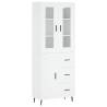 Stylish Highboard White 69.5x34x180 cm | Durable & Elegant