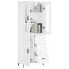 Stylish Highboard White 69.5x34x180 cm | Durable & Elegant