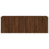 Stylish TV Wall Cabinets with LED Lights - 2 pcs Brown Oak