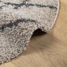 Shaggy Rug High Pile Modern Beige/Anthracite Ø 80 cm | HipoMarket