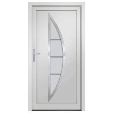 Front Door White 98x200 cm PVC - Elegant & Secure Entrance