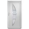 Front Door White 98x200 cm PVC - Elegant & Secure Entrance