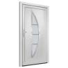 Front Door White 98x200 cm PVC - Elegant & Secure Entrance