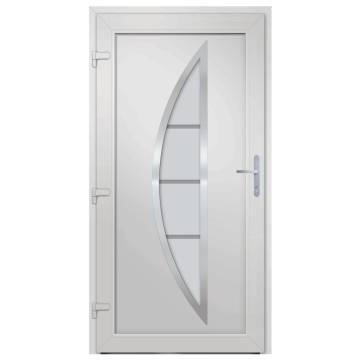 Front Door White 98x200 cm PVC - Elegant & Secure Entrance