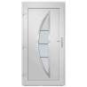 Front Door White 98x200 cm PVC - Elegant & Secure Entrance