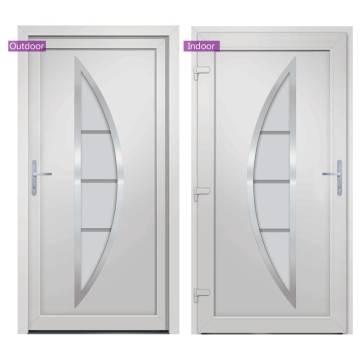 Front Door White 98x200 cm PVC - Elegant & Secure Entrance