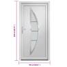 Front Door White 98x200 cm PVC - Elegant & Secure Entrance