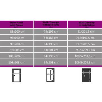 Front Door White 98x200 cm PVC - Elegant & Secure Entrance