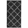 Shaggy Rug High Pile Black & Cream 80x150 cm | Hipomarket