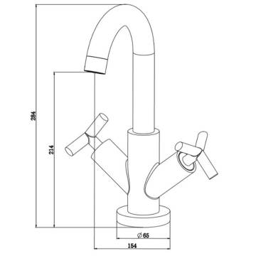 SCHÜTTE 2-Handle Basin Mixer ELIOT Chrome - Premium Quality