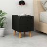 Stylish Black Bedside Cabinets - Scandinavian Design (2 pcs)