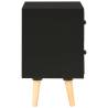 Stylish Black Bedside Cabinets - Scandinavian Design (2 pcs)