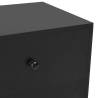 Stylish Black Bedside Cabinets - Scandinavian Design (2 pcs)