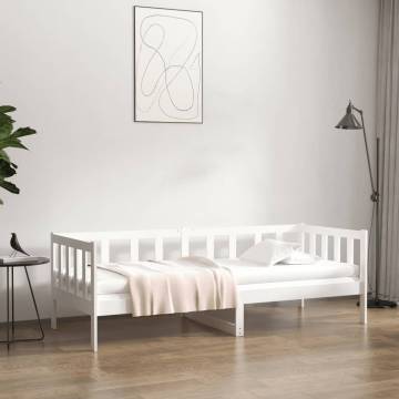 Day Bed White 90x190 cm Solid Wood Pine - Versatile & Stylish