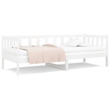 Day Bed White 90x190 cm Solid Wood Pine - Versatile & Stylish