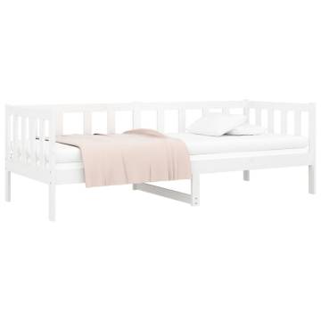 Day Bed White 90x190 cm Solid Wood Pine - Versatile & Stylish