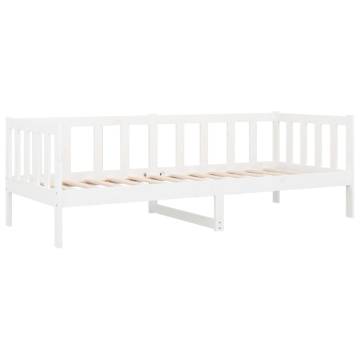 Day Bed White 90x190 cm Solid Wood Pine - Versatile & Stylish